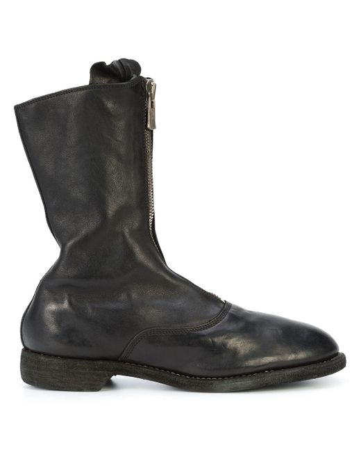 Guidi zip-detail boots