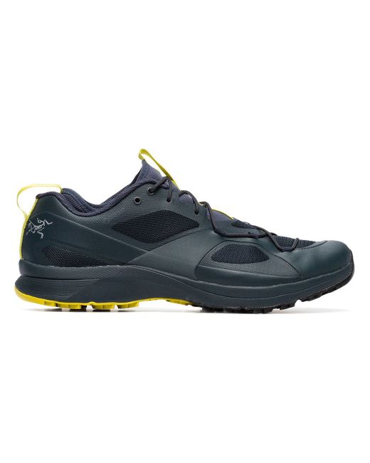 Arc'teryx and yellow norvan VT GTX sneakers