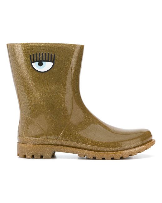 Chiara Ferragni glitter eye rain boots