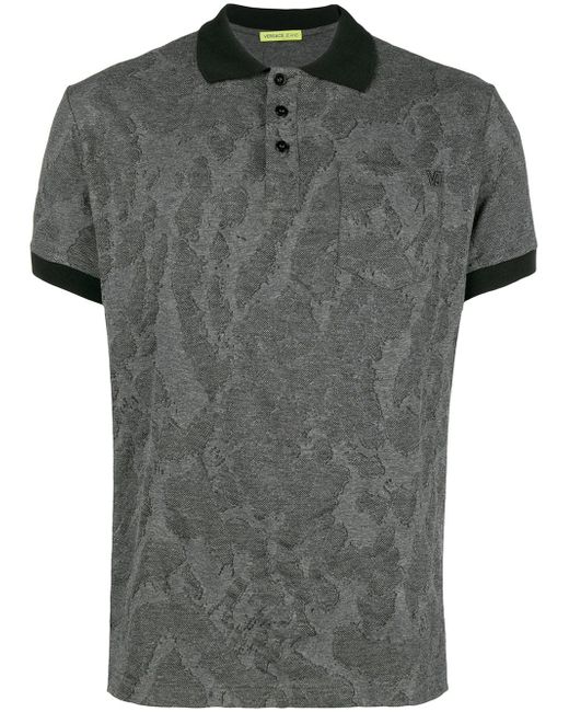 Versace Jeans textured polo shirt