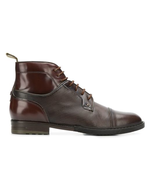 Brimarts pebbled lace-up boots