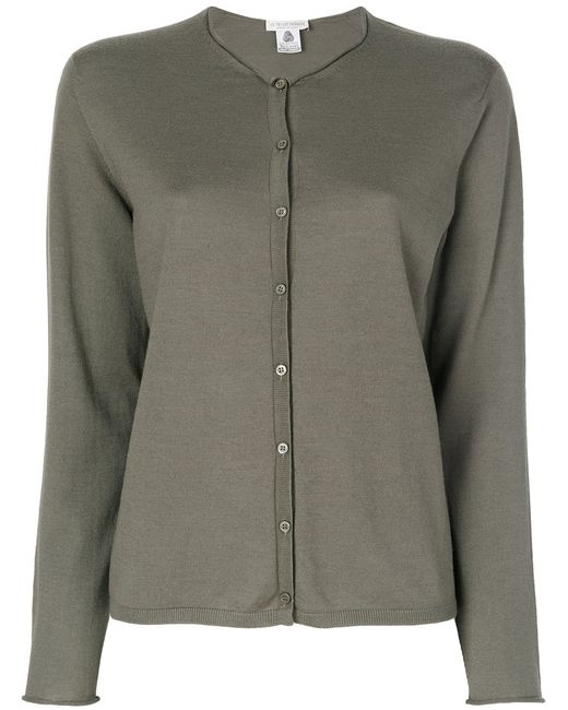 Le Tricot Perugia round neck buttoned cardigan
