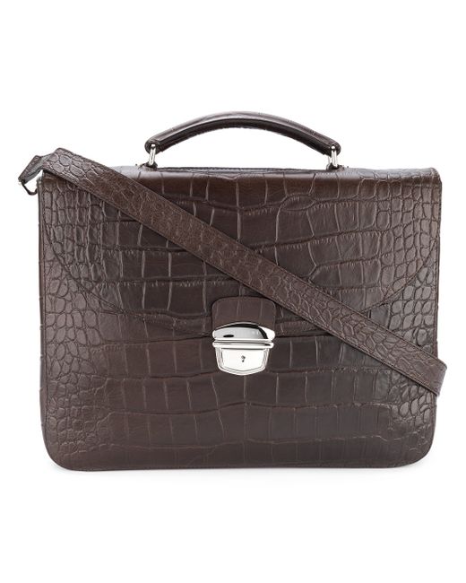 Orciani classic top-handle briefcase