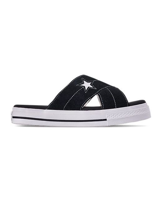 Converse One Star Slip Athletic Slide Sandals Black