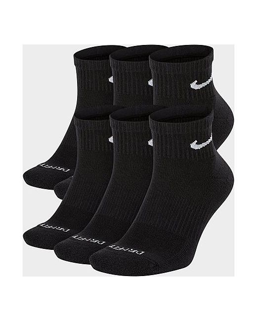 Nike Everyday Plus Cushioned 6-Pack Quarter Training Socks in