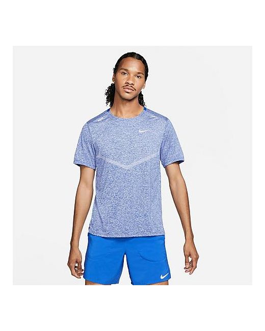 Nike Dri-FIT Rise 365 Running T-Shirt in Blue/Game Royal 100 Polyester