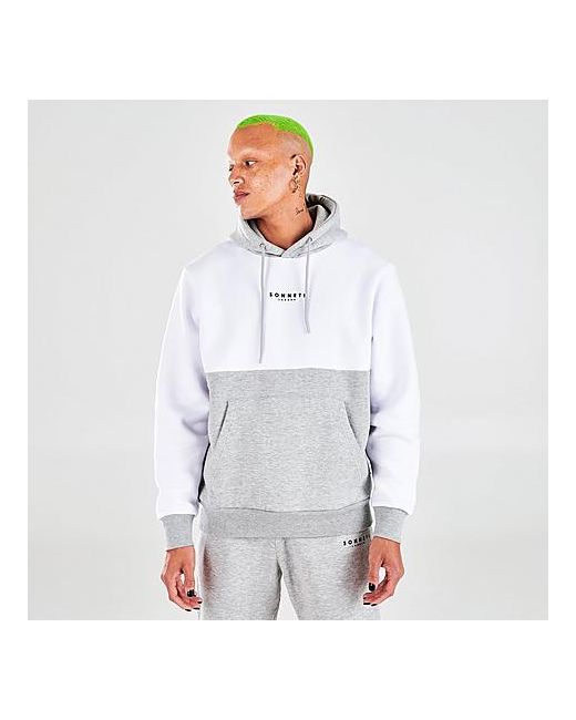 Sonneti Colorblock London Pullover Hoodie in White