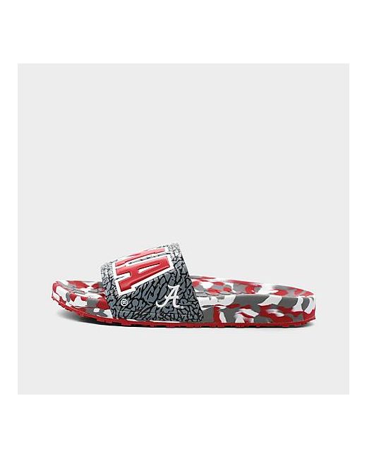 Hype Co. Alabama Crimson Tide College Slydr Slide Sandals in Red/Grey/Crimson