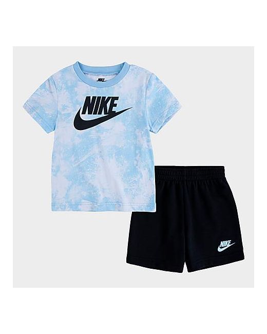 Nike Boys Sportswear Magic Club Tie-Dye T-Shirt and Shorts Set in Blue 2 100 Cotton/Polyester/Knit