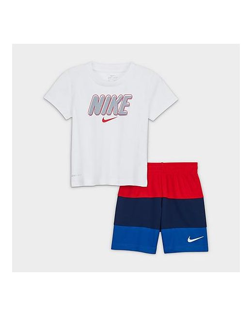 Nike Boys Infant Colorblocked T-Shirt and Shorts Set in