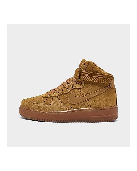 Nike Boys Big Air Force 1 High LV8 3 Casual Shoes in Wheat
