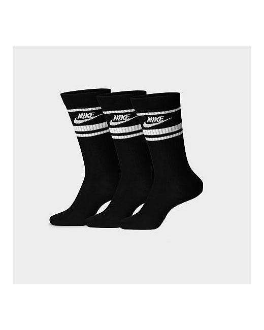 Nike Sportswear Everyday Essential Crew Socks 3 Pack in Black/Black