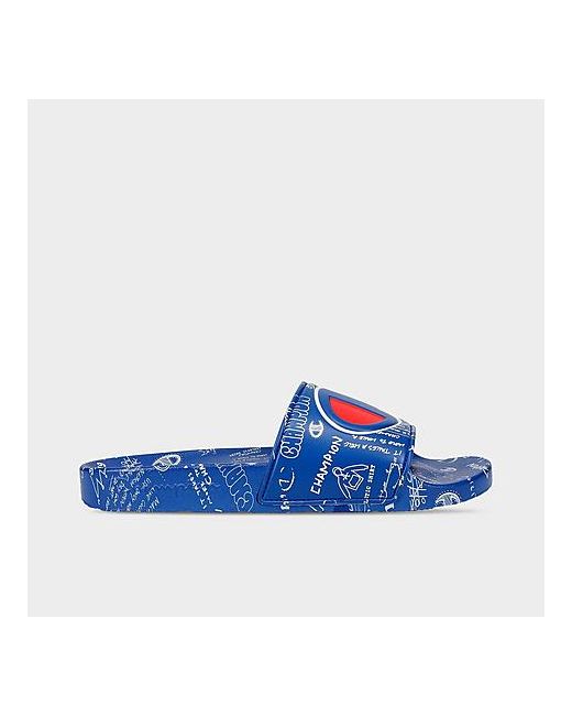 Champion IPO Doodle Slide Sandals in Blue/Surf The Web