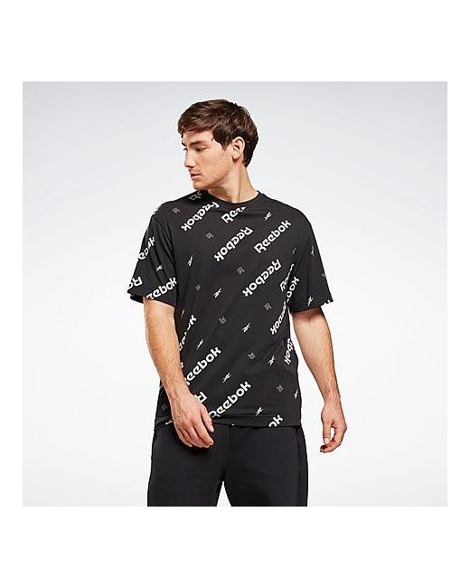 Reebok Identity All-Over Print Short-Sleeve T-Shirt in 100 Cotton/Jersey