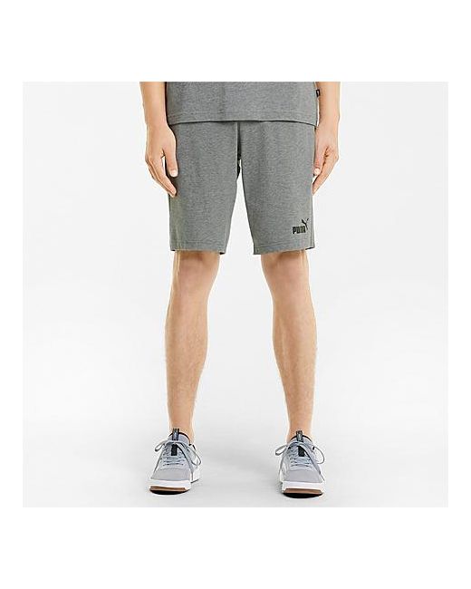 Puma Essentials Jersey Shorts in Grey Heather 100 Cotton/Jersey