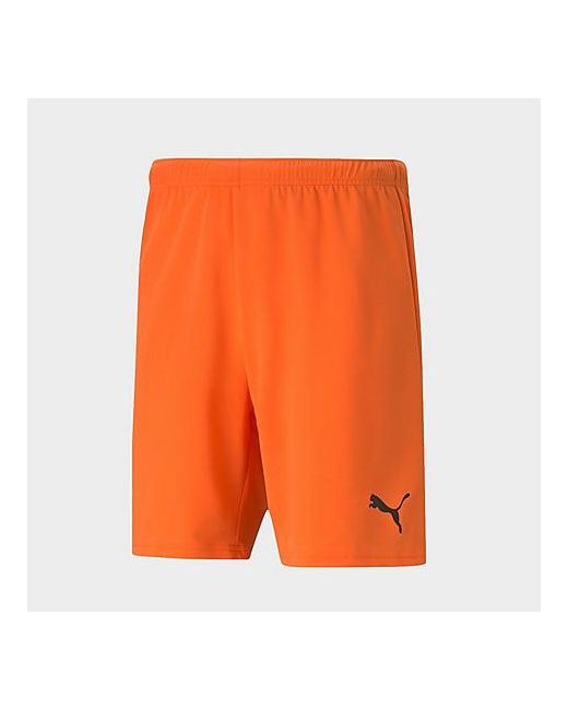 Puma teamRISE Soccer Shorts in Orange/Golden Poppy 100 Polyester/Knit