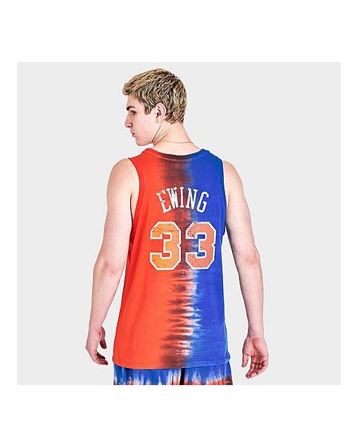 Mitchell And Ness Mitchell Ness New York Knicks NBA Patrick Ewing Tie-Dye Tank Top in 100 Cotton/Jersey