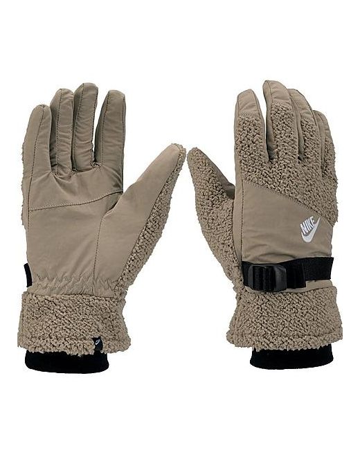 Nike Thermal Sherpa Gloves in Beige