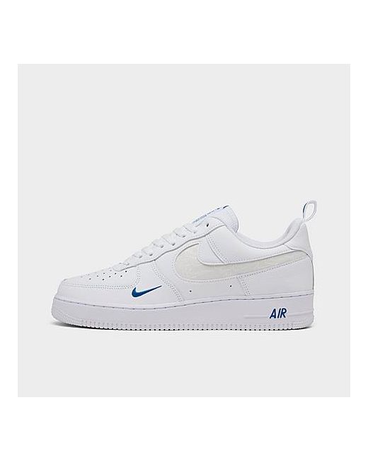 Nike Air Force 1 07 LV8 SE Reflective Swoosh Casual Shoes in White/White