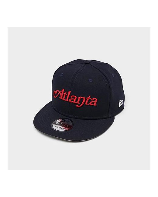 New Era Atlanta Script Icon 9FIFTY Snapback Hat in Blue/