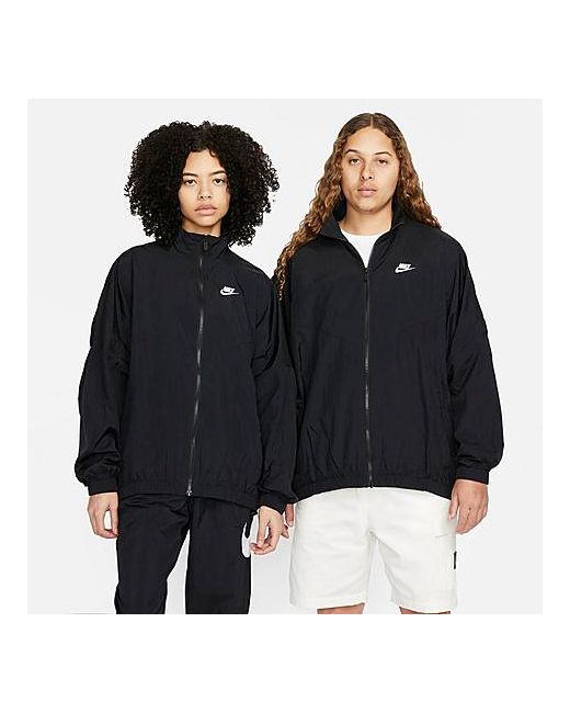 Nike Sportswear Essential Windrunner Woven Jacket in Black/Black 100 Nylon/100 Polyester/Plastic