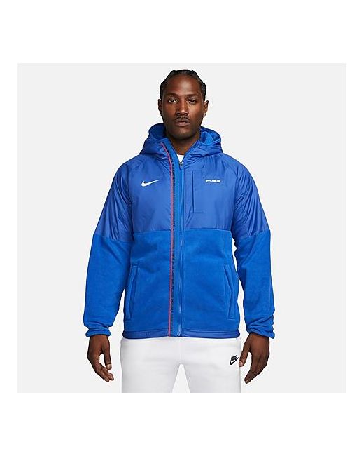 Nike France AWF Winterized Full-Zip Soccer Jacket in Game Royal Small 100 Polyester/Fleece