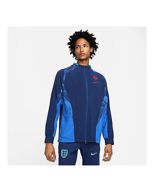 Nike Dri-FIT England Soccer AWF Full-Zip Jacket in Blue/Blue Void Small