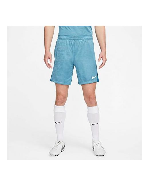 Nike Dri-FIT Academy Heathered Soccer Shorts in Blue Abyss Small