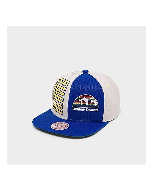 Mitchell And Ness Denver Nuggets NBA Pop Panel Snapback Hat in White/White 100 Polyester