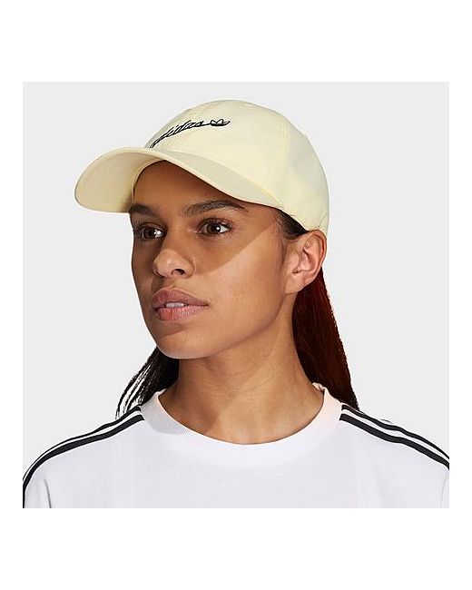 Adidas Originals Script Strapback Hat in Yellow/Yellow 100 Cotton