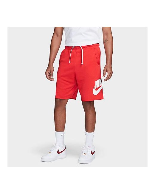 Nike Club Alumni Graphic French Terry Shorts in University Small