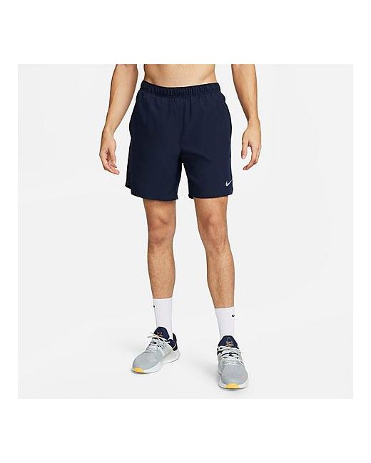 Nike Dri-FIT Challenger 2-In-1 7 Running Shorts in Blue/Obsidian Small 100 Polyester