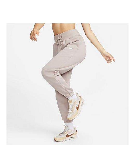 Nike Sportswear Phoenix Fleece Oversized High-Waist Jogger Pants in Beige/Diffused Taupe