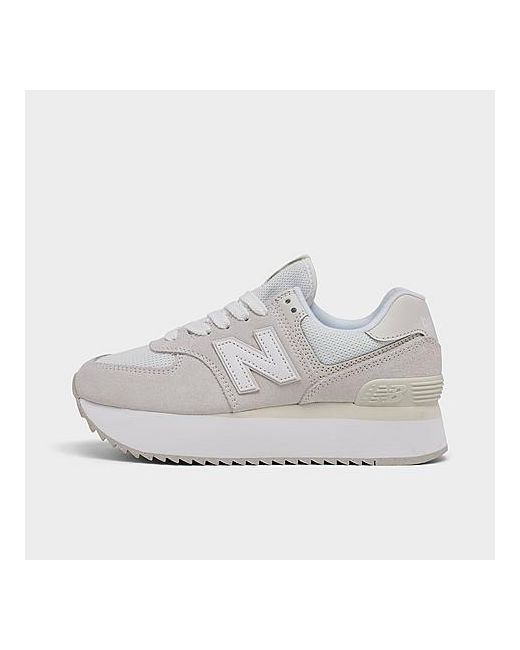 New Balance 574 Platform Casual Shoes in Grey/Off-White/Sea Salt 6.0
