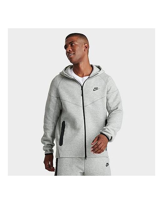 Nike Tech Fleece Windrunner Full-Zip Hoodie in Grey/Dark Grey Heather LT