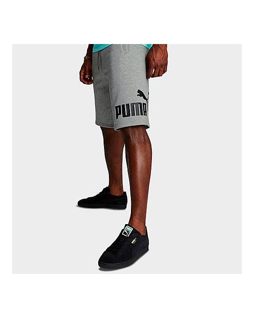 Puma Fleece Big Logo Shorts in Grey Heather Medium