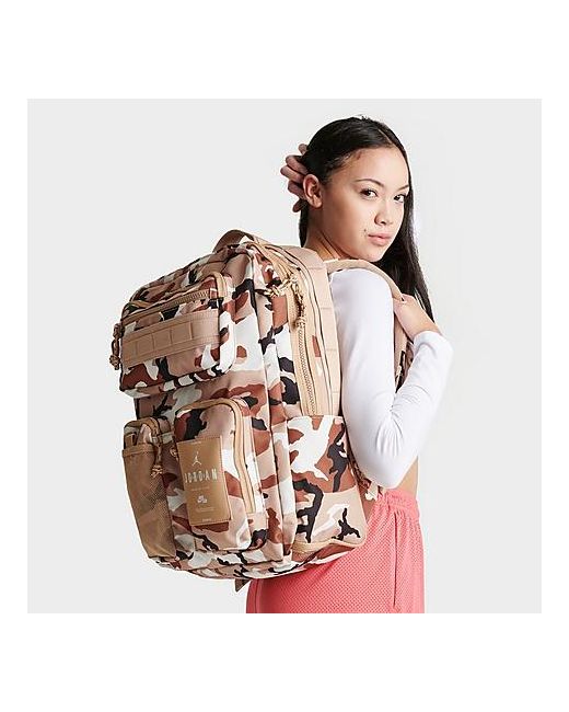 Jordan Hesi Backpack in Brown/Camo/Sand Camo Nylon/Polyester