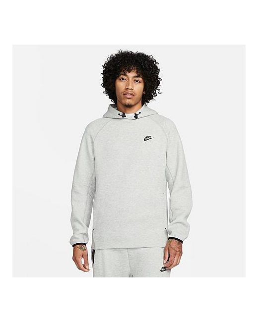 Nike Sportswear Tech Fleece Pullover Hoodie in Grey/Dark Grey Heather Small