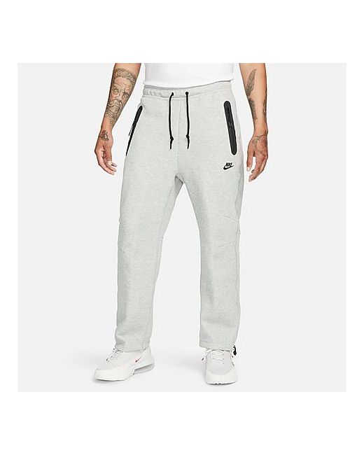 Nike Sportswear Tech Fleece Open-Hem Sweatpants in Grey/Dark Grey Heather Large