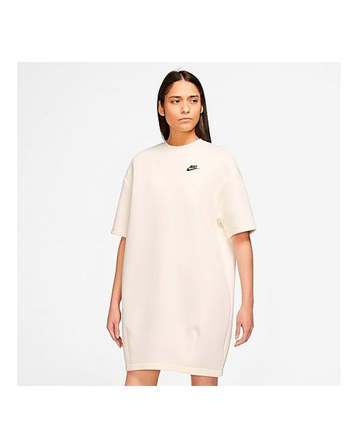 Nike Sportswear Tech Fleece Oversized Dress in Pale Ivory XS 100 Cotton/Polyester/Fleece
