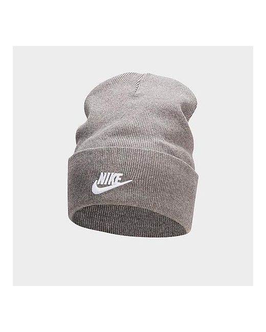Nike Peak Tall Cuff Beanie Hat in Grey