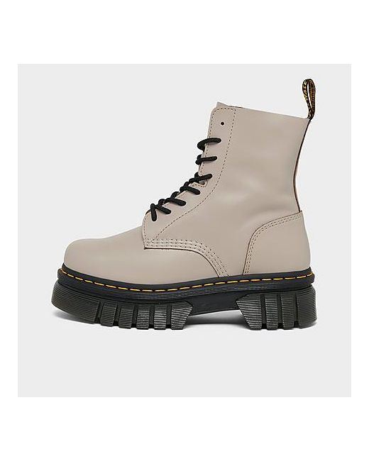 Dr. Martens Audrick Nappa Platform Ankle Casual Boots in White/Vintage Taupe .0