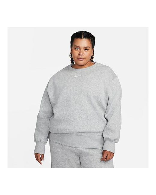 Nike Sportswear Phoenix Fleece Oversized Crewneck Sweatshirt Plus Grey/Dark Grey Heather