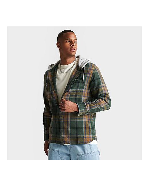 Vans Lopes Long-Sleeve Hooded Flannel Shirt Small 100 Cotton/Flannel