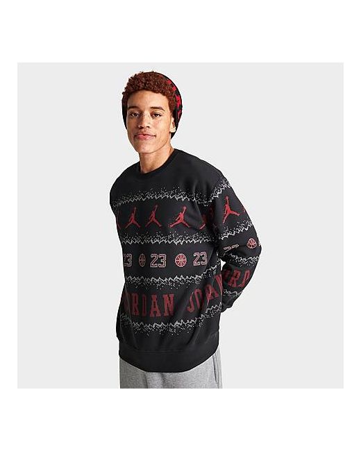 Jordan Essentials Holiday Festive Fleece Crewneck Sweatshirt Medium