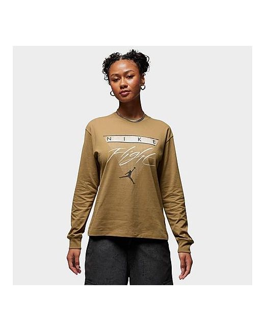 Jordan Long-Sleeve Graphic T-Shirt Kelp 100 Cotton