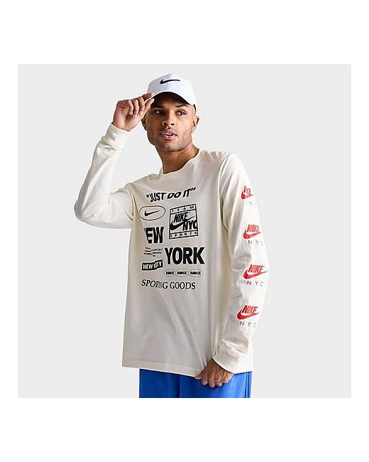 Nike Sportswear Just Do It NYC Graphic Long-Sleeve T-Shirt Small 100 Cotton