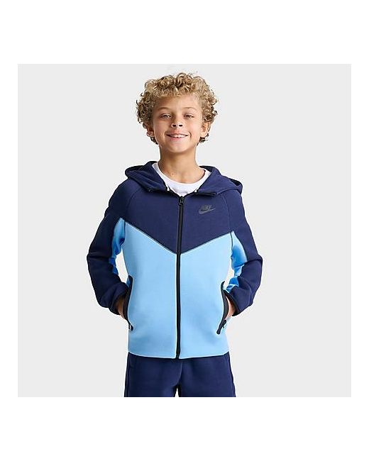 Nike Boys Sportswear Tech Fleece Full-Zip Hoodie Midnight Navy Medium