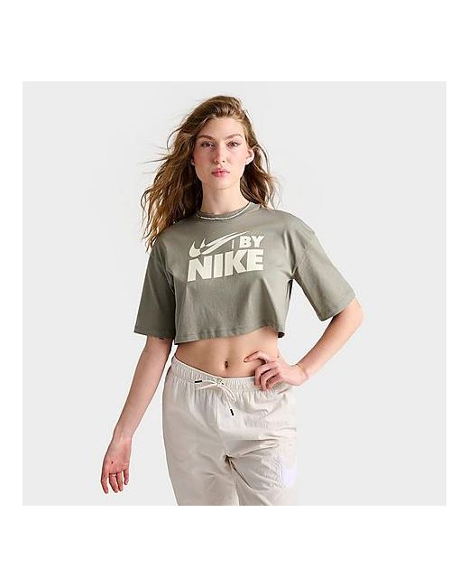 Nike Swoosh Cropped T-Shirt Dark Stucco 100 Cotton