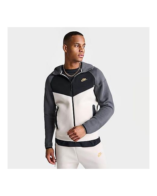 Nike Sportswear Tech Fleece Full-Zip Windrunner Hoodie White/Grey/Light Orewood Brown Small